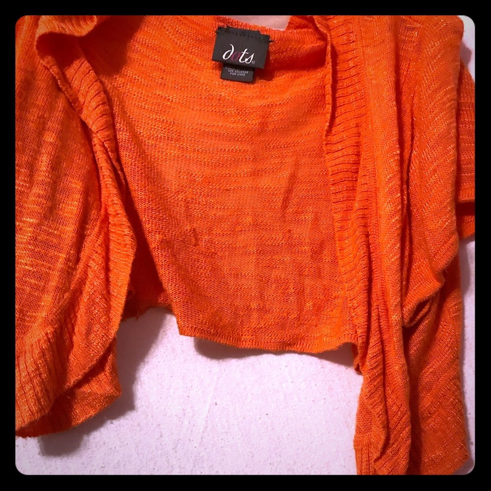 Orange cardigan, worn only once